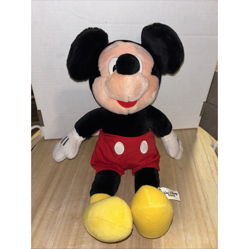 Vintage Walt Disney World Mickey Mouse Plush 18" Plush 90s Excellent